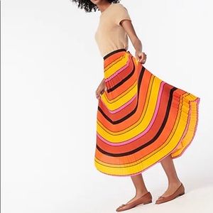SALE! Firm price J. Crew Straight-pleat skirt in multistripe ❤️ NWT
